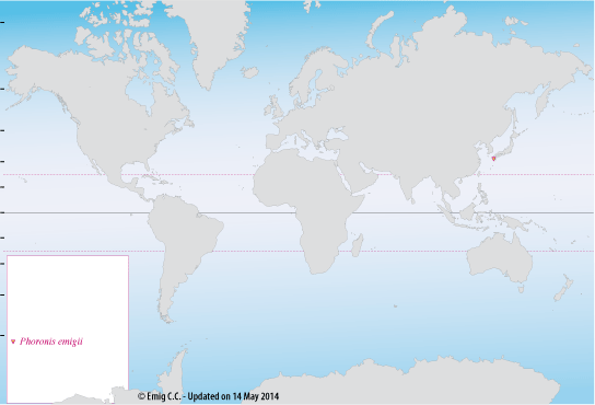 Distribution de P. emigii